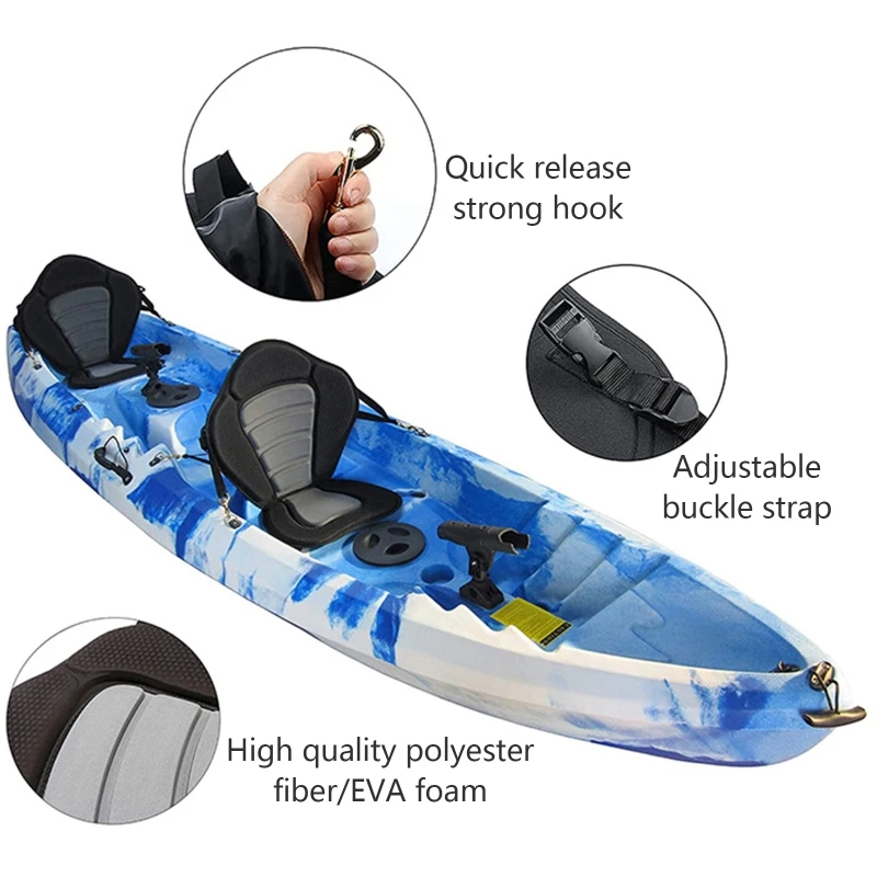 Kayak para Asiento Acolchado Canoa Deluxe para Asiento Barco Ajustable para Asiento Acolchado F DropShipping