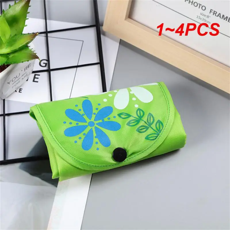 1~4PCS Eco-friendly Oxford Bag Smaller And Lighter Solid Going Out To Buy Vegetable Bags Foldable Shopping Bag Not Strangling