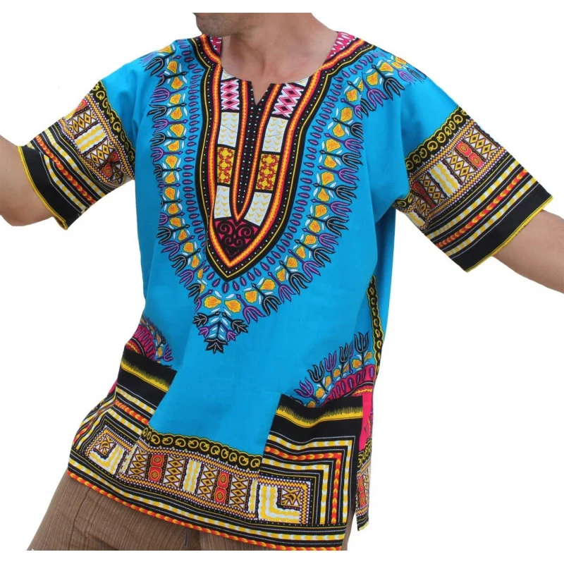 

Unisex African Bright Dashiki Cotton Shirt Variety Colors