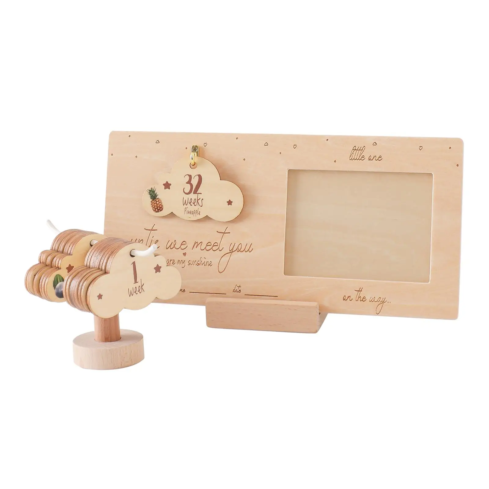Porta-retratos de sonograma, marco criativo de madeira para bebê, lembrança de presentes para nova mãe