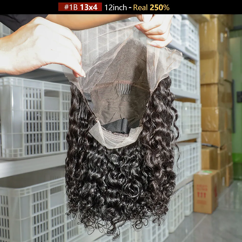 

Парик-каре 250% с короткими кудрями, 13x6, с кружевной передней частью, предварительно сформированный, с эффектом водной волны, 13x4, с кружевным фронтом, 100% натуральные человеческие волосы, 2x6, готовый к носке, без клея