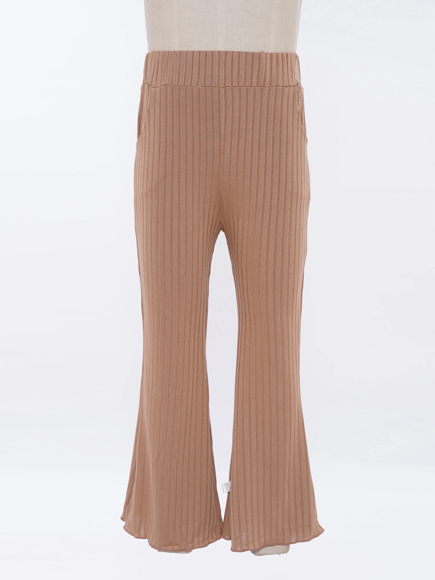 أطفال بنات مضيئة يغطي الرجل 2025 جديد وصول الأطفال بناطيل مرنة غير رسمية مخطط الملمس سليم صالح طماق طفلة سراويل صيفية