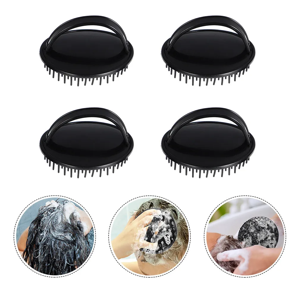 

4pcs Shampoo Brush Smooth Scalp Massage Tool For Hair Care Plastic Bath Combs Hairdressing Tools Adults
