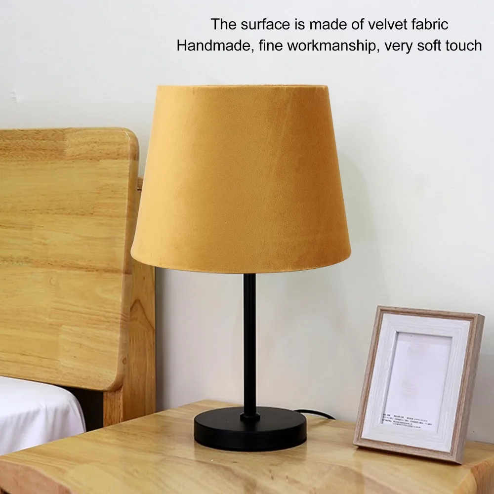 Simple Velvet Fabric Lampshade Clip On Design 6.3 inch Height Chandelier Lamp Shades Small Lamp Shades Indoor Lamp