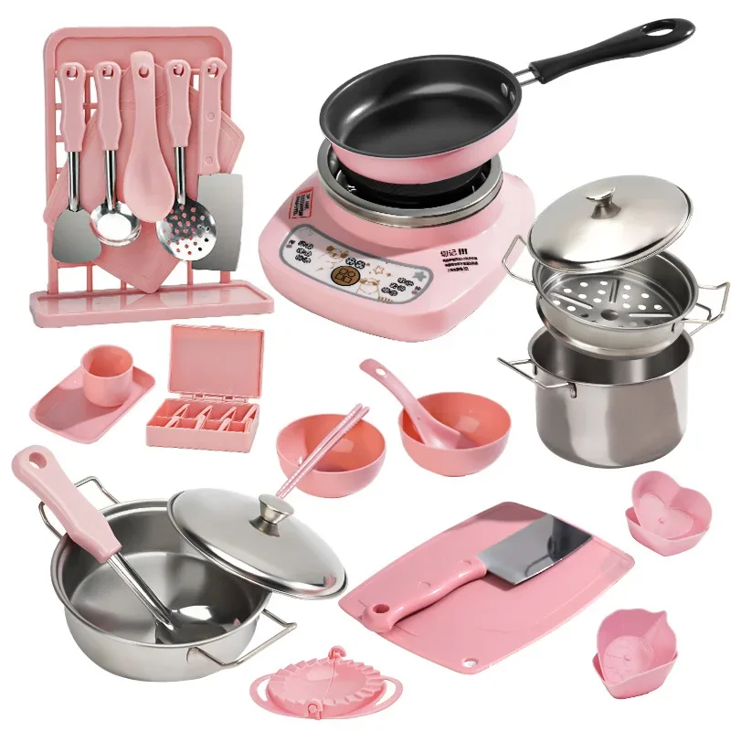 Baby Mädchen kann Mini-Küchenzeile echte Koch spielen Haus Set Mädchen und Jungen June 1 Geschenk kochen