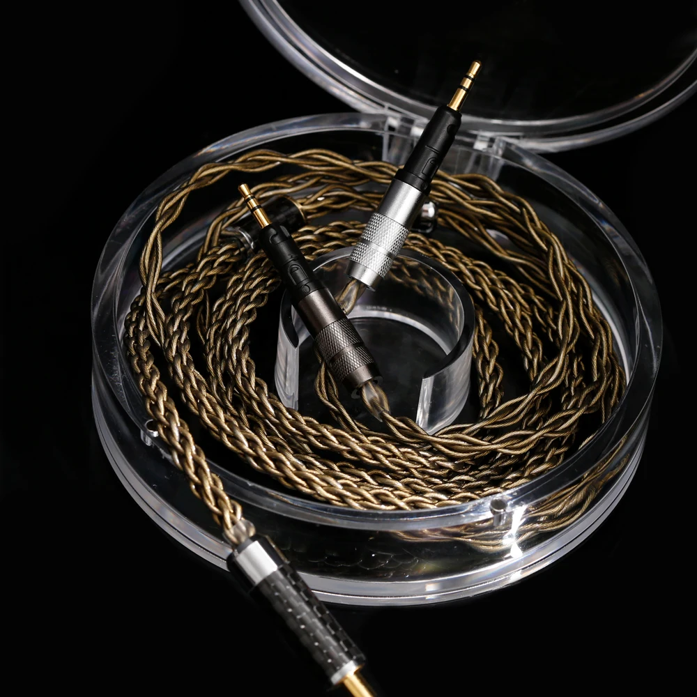 SYRNARN 6N Single Crystal Copper Headphone Upgrade Balanced Cable 1 to 2 Jack Dual 3.5/2.5/4.4mm Plug for ATH-R70X R70X R70X5