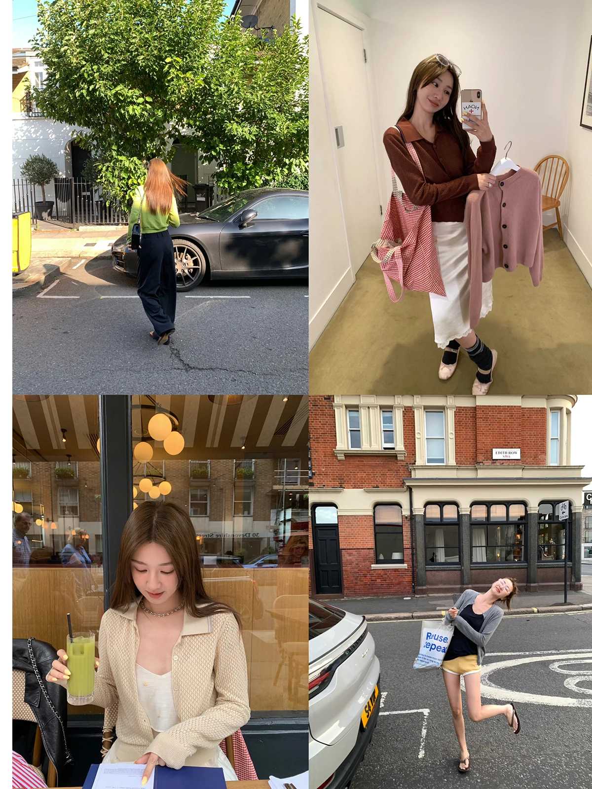 Vcruan Axi Miu Miss Waffle Pattern Embroidery Series Small Open Cardigan Shirt Summer New Arrival Pure Cotton Long Sleeve