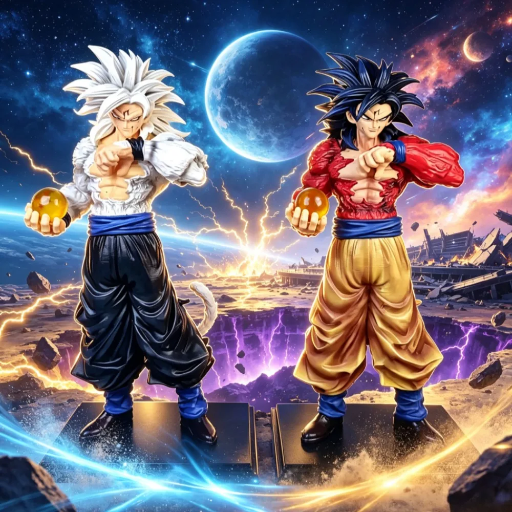 24cm/9,45in Anime Dragon Ball Z Figur Super Saiyajin 4 Goku Actionfiguren PVC-Statue Desktop-Sammlermodell Spielzeug Geschenke