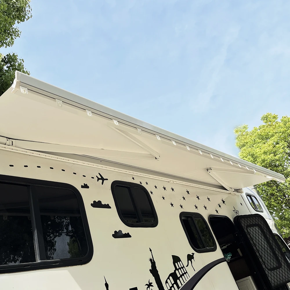 100% Aluminum 2.5m*3m Trailer Caravan Campervan RV Electric Full Cassette Motorized Awning