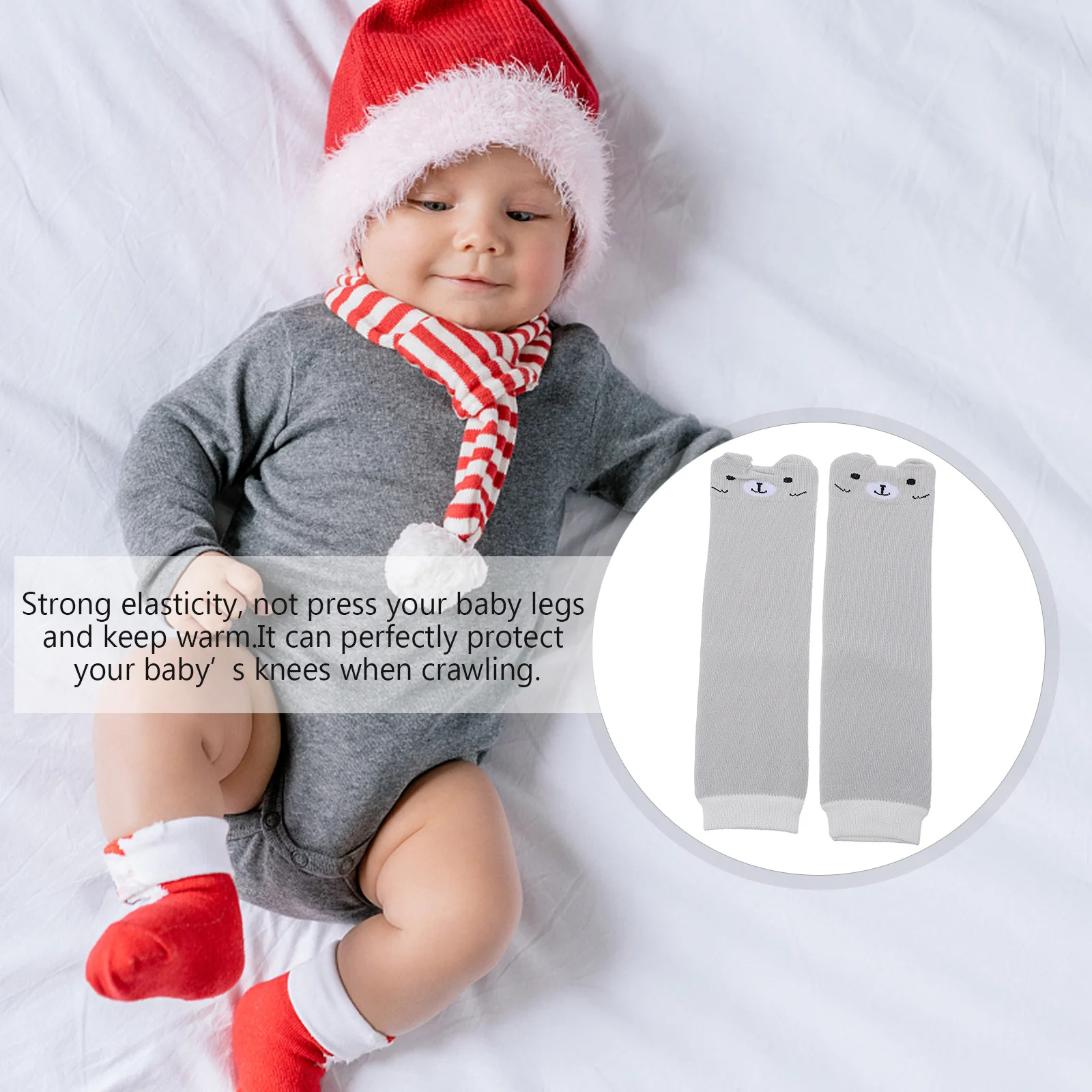 الرضع طفل الركبة وسادة دفئا الدب الكرتون لينة مرنة الشتاء الطفل جوارب السيقان الطفل حامي منصات طفل منصات