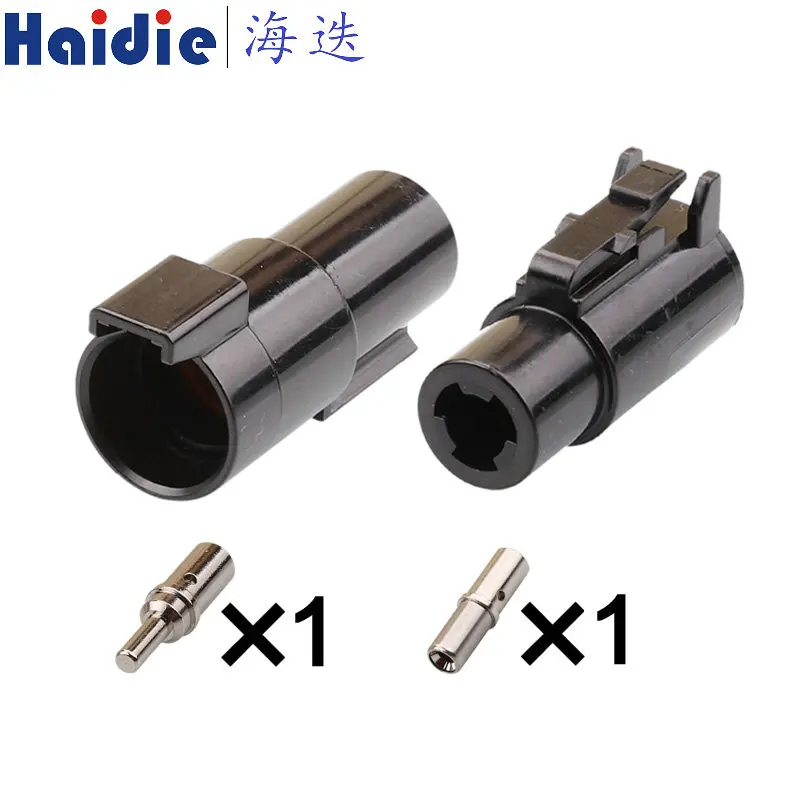 

Deutsch 1 Pin Housing Adapter PA66 Waterproof Automotive Wire Connector Female male Plug DTHD06-1-8S DTHD04-1-8P