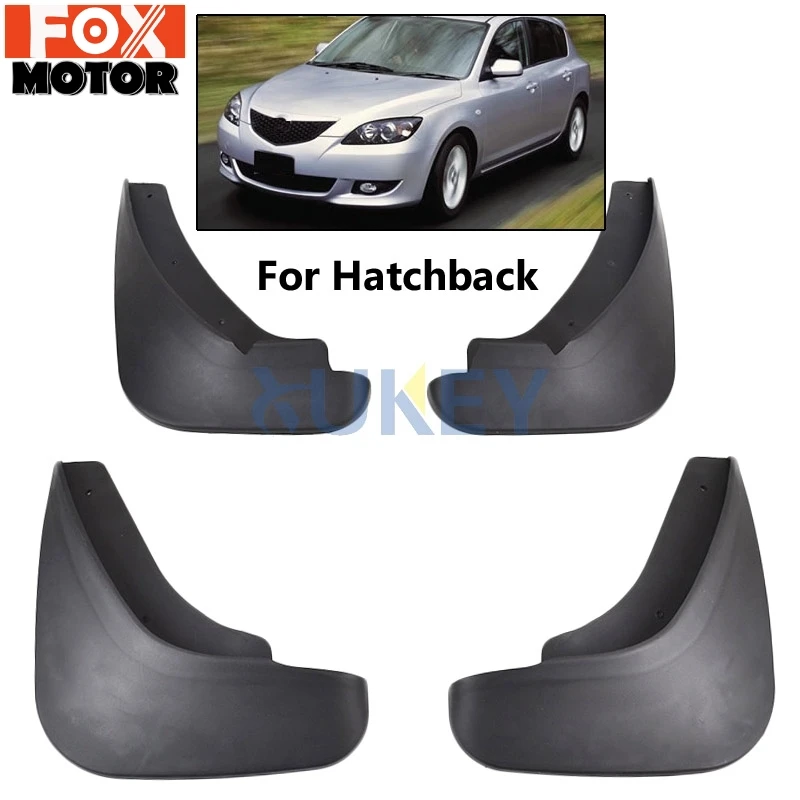 Set Car Mud Flaps For Mazda 3 (BK) Hatch Hatchback M3 2004-2008 Mudflaps Splash Guards Mud Flap Mudguards Fender 2005 2006 2007