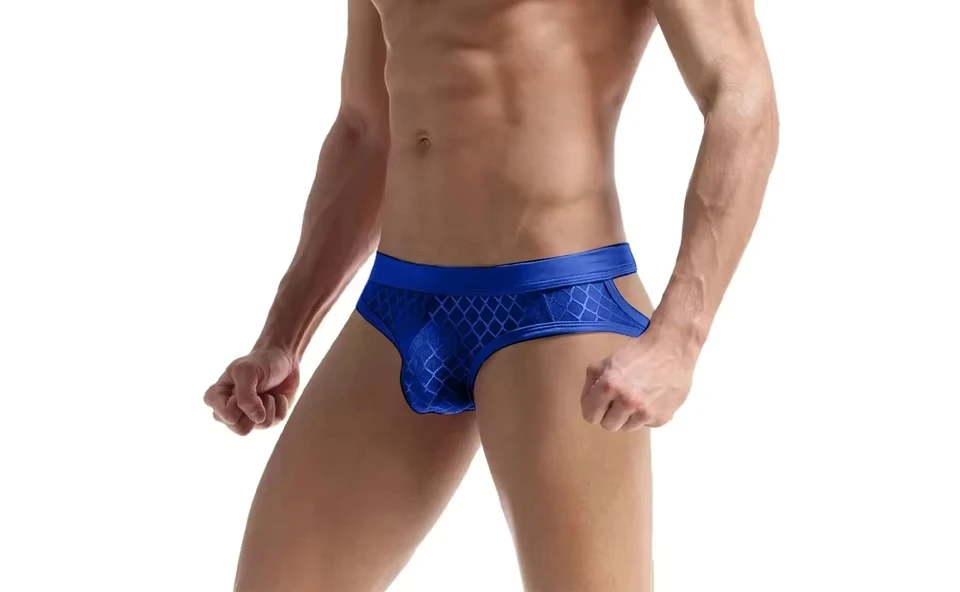 Mens Sexy Underwear Sexy Mesh U Pocket After Empty Underpants Thong High Stretch U Pouch Underpants Japanese Man Underwear