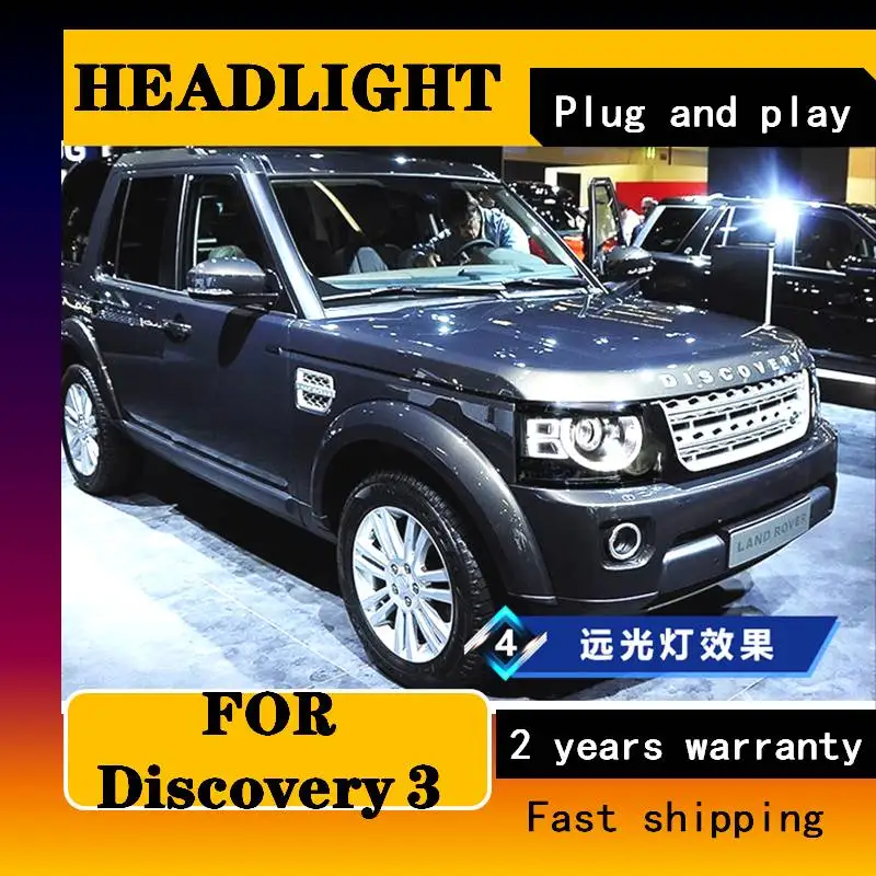 Car Styling Head Lamp for Discovery Headlights 2010-2017 Discovery 4 LED Headlight DRL Angel Eye Projector Lens Beam Accessories