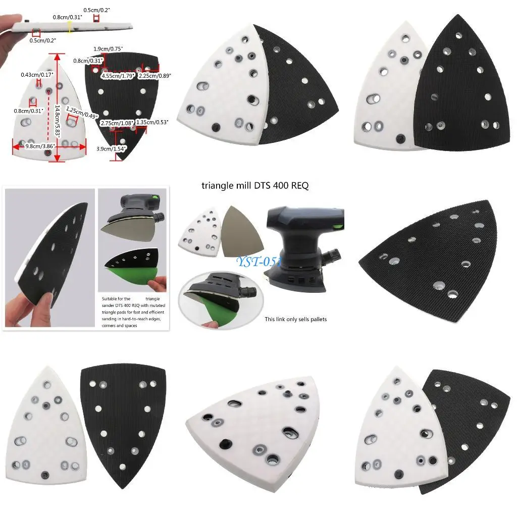 

E15A 98x148mmm Sanding Pad Triangular Hook & Loop Polishing Disc Fit for DTS 400-REQ
