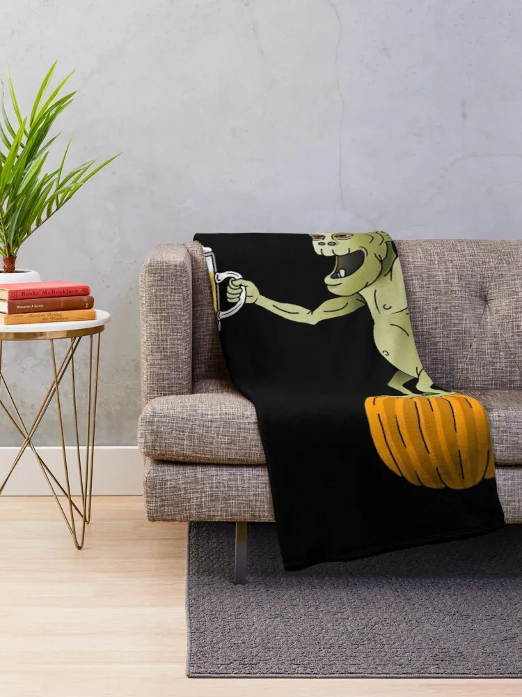 Happy Halloween Party Ghoul Throw Blanket Beautifuls Multi-Purpose Baby Blankets