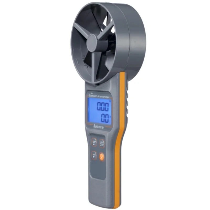 AZ89161 Bluetooth 4.0 anemometro velocità del vento tester di temperatura del volume del vento trasmissione in tempo reale sensibile ai dati grande pala della ventola