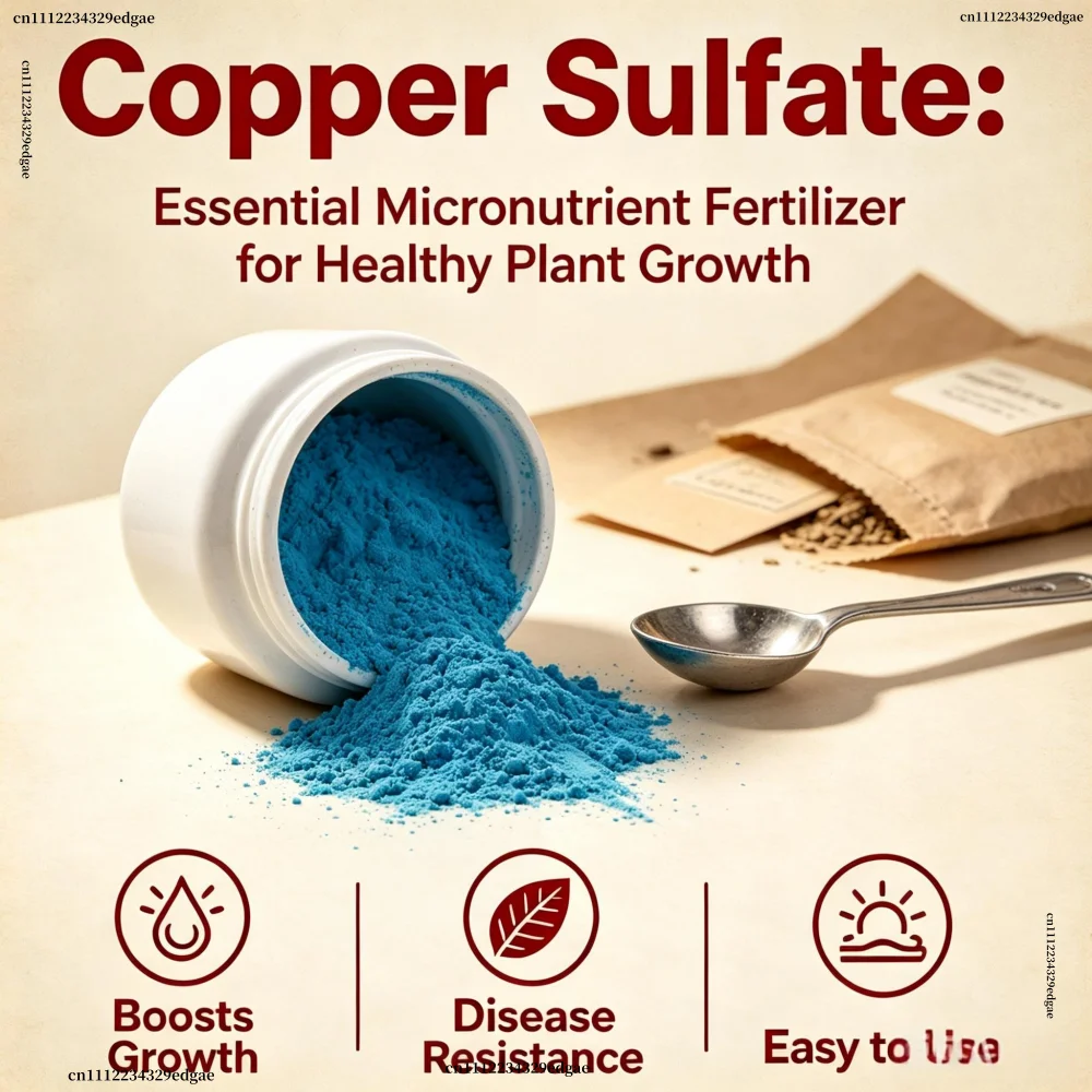 Copper Sulfate Micronutrient Fertilizer Water Soluble Garden Plant Seedling Nutrient Raw Material