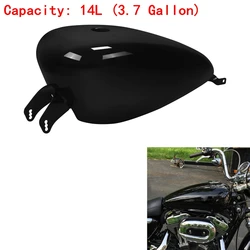 Motorcycle Gas Fuel Tank 3.7 Gallon 14L For Harley Sportster Iron 883 1200 48 72 2007-2022