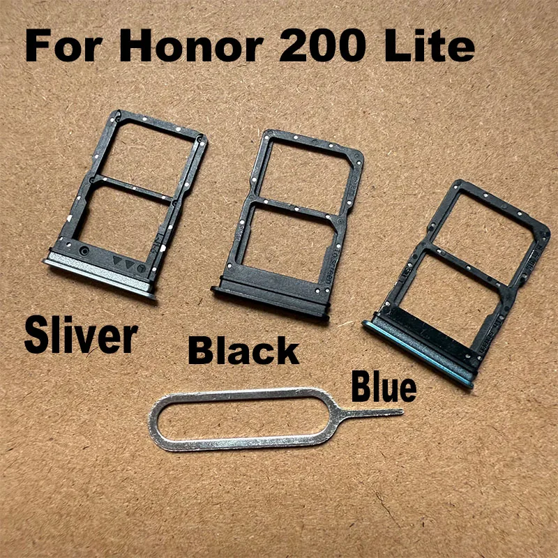 New For Huawei Honor 200 Lite Sim Card Tray Slot Holder Socket Adapter Connector Repair Parts Replacement