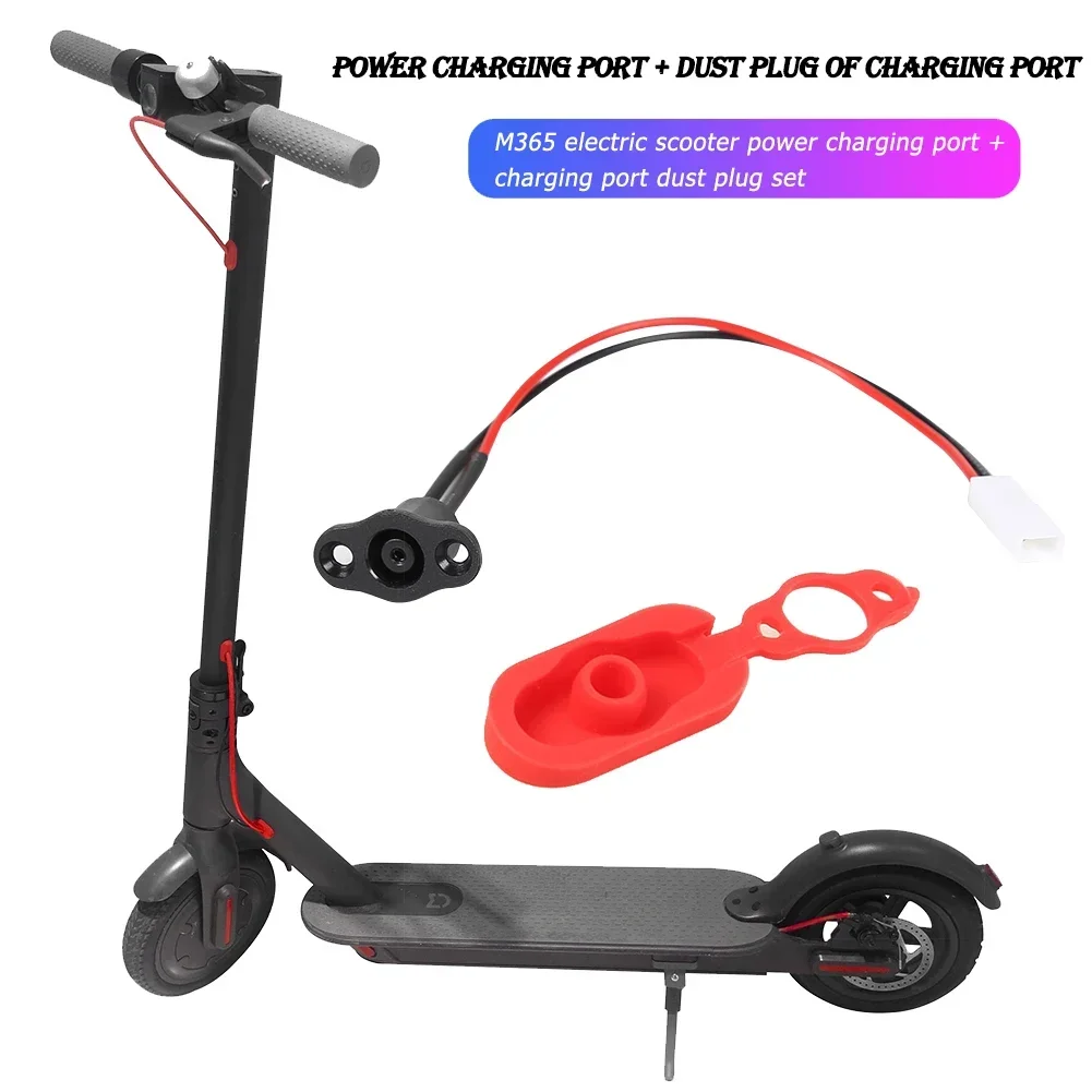 Power Ladegerät Kabel Elektrische Roller + Lade Port Stecker Abdeckung Set Outdoor Roller Sport Unterhaltung für M365