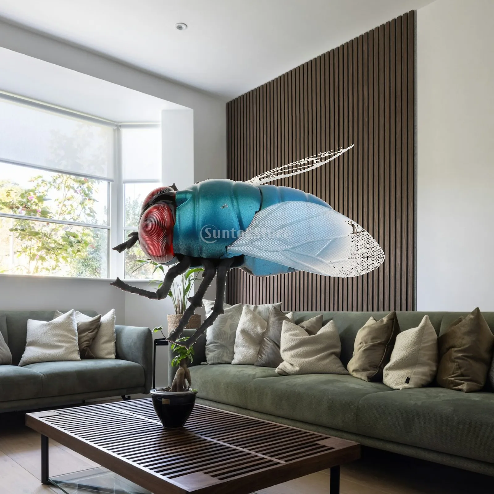 Realistic RC Fly Bug Prank Trick Toy Remote Control Animal Interactive Novelty for Halloween Parties