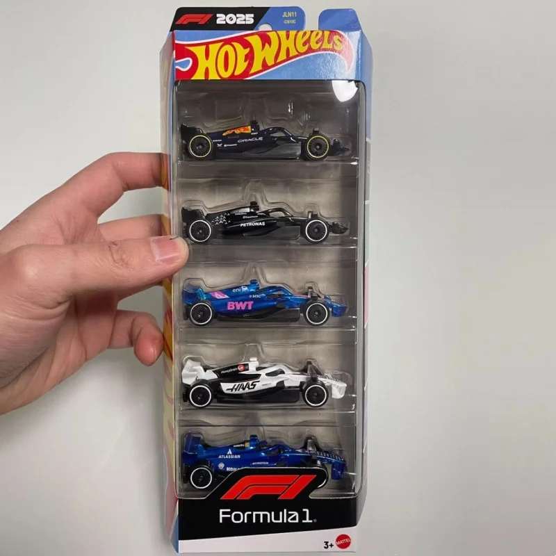 New Hot Wheels JLN11-9C96 F1 Formula 1 Serise Diecast Alloy Model Cars 5 Pack Red Bull Mercedes Haas Williams Collection Toy Car