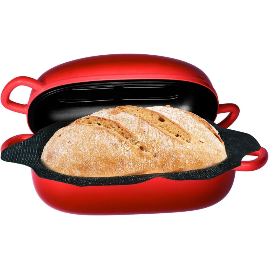 

Голландская печь для выпечки хлеба 2,5QT Формы для домашнего хлеба с перфорированной антипригарной силиконовой подкладкой Чугунная форма для хлеба Dut