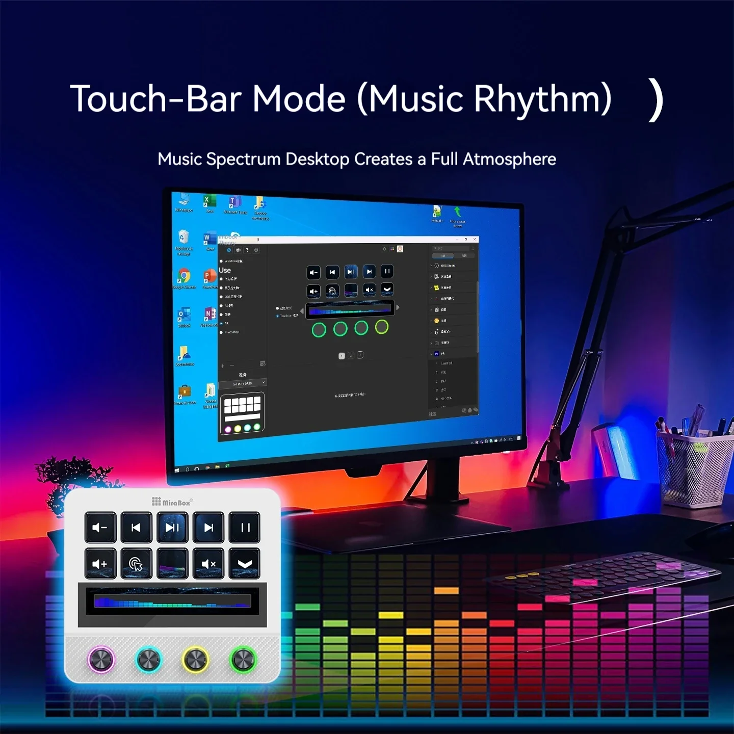 Mirabox MBox N4 Pro Stream Deck Streamdeck Deck Dock Mini Keyboard