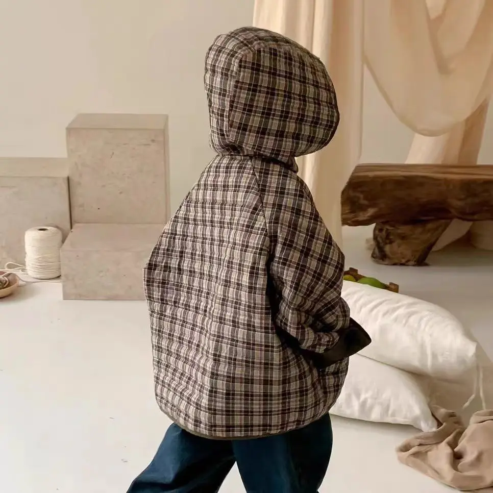 manteau-rembourre-d'hiver-pour-enfants-mode-coreenne-decontracte-a-carreaux-a-capuche-parka-epaisse-en-coton-vetements-pour-filles-et-garcons-nouvelle-collection
