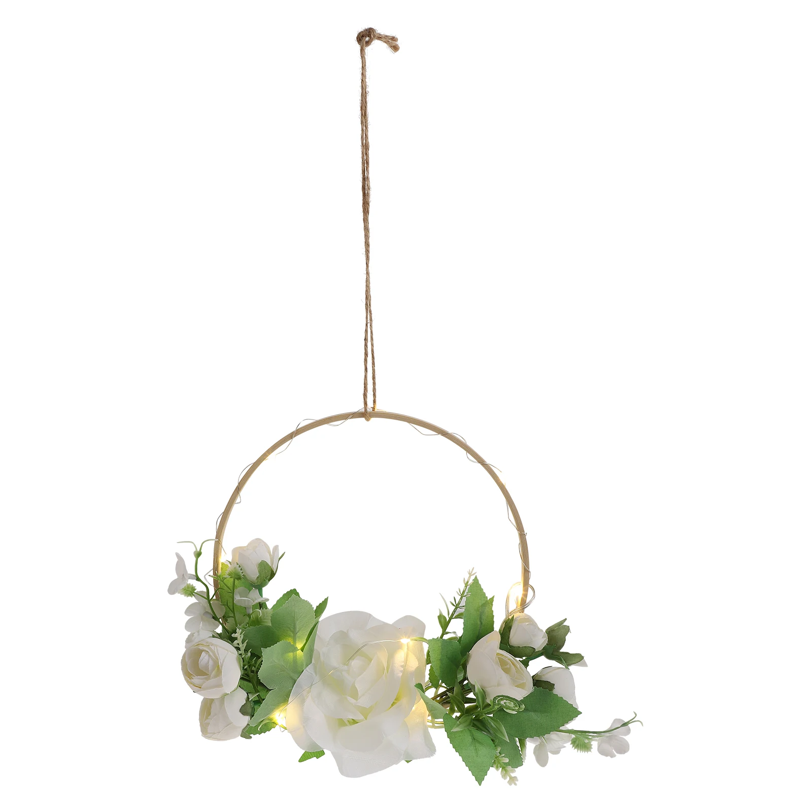 

Artificial Flower Light Wall Pendant Ring Hanging Decor Practical Home Bamboo Simulation Ribbon Lamp Flower Lamp Pendant Hanging
