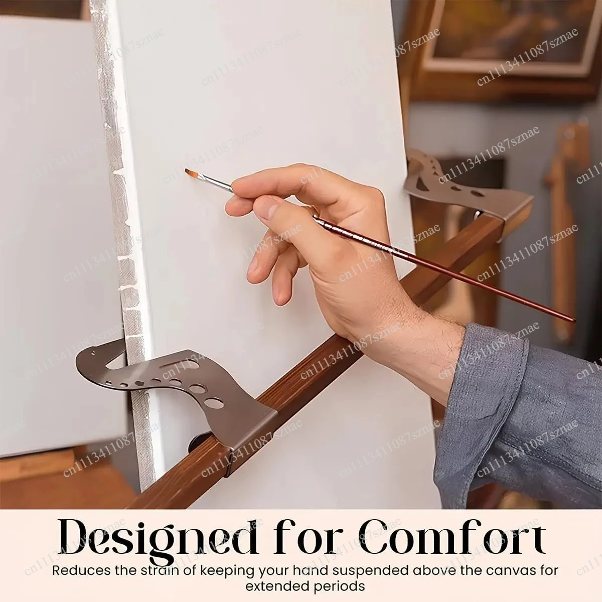 Adjustable Easel Hand Rest Support Bar, Artist Hand Support Bridge Metal Stand,Adjustable Height & Angl for Sketching Drawing