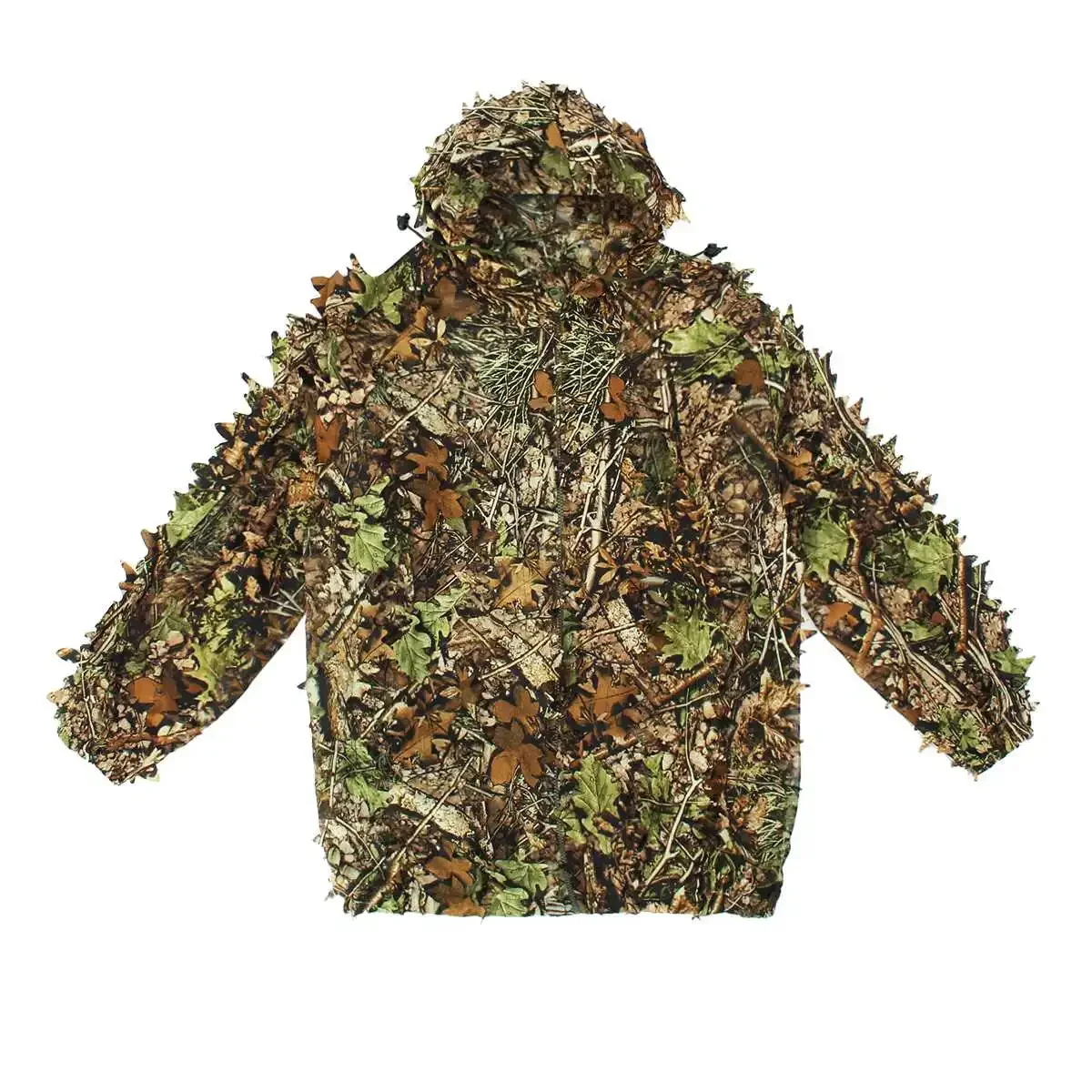 길리 세트 잎 카모 성인 경량 의류 정장, 정글 사냥 촬영, 에어소프트 야생 동물 사진 촬영, 1 세트