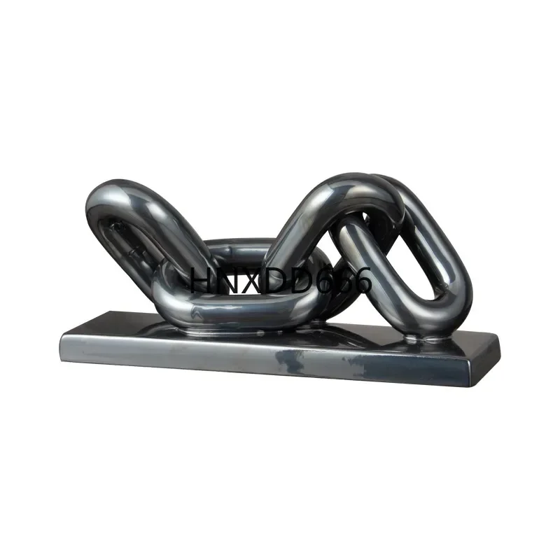 

Ceramic Handicraft Hollow Chain Geometric Chain Ceramic Sculpture Decorative Figurines Room Decoration Accessories