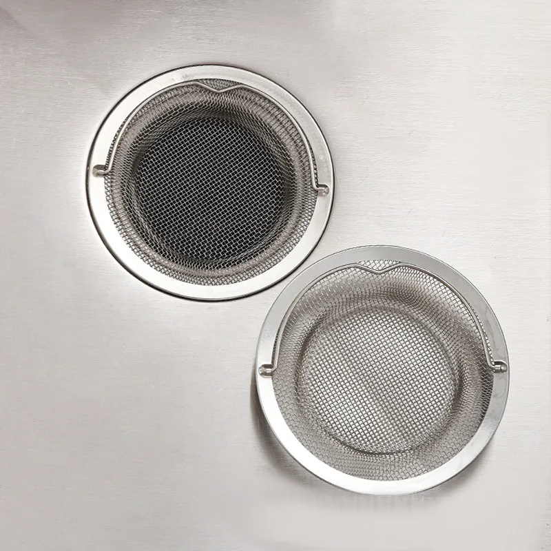 

Набор из 2-х сливных сеток для кухонной раковины из нержавеющей стали - 11 см, мелкоячеистые, с ручкой, предотвращают засоры, легко чистятся, для кухонных сливов