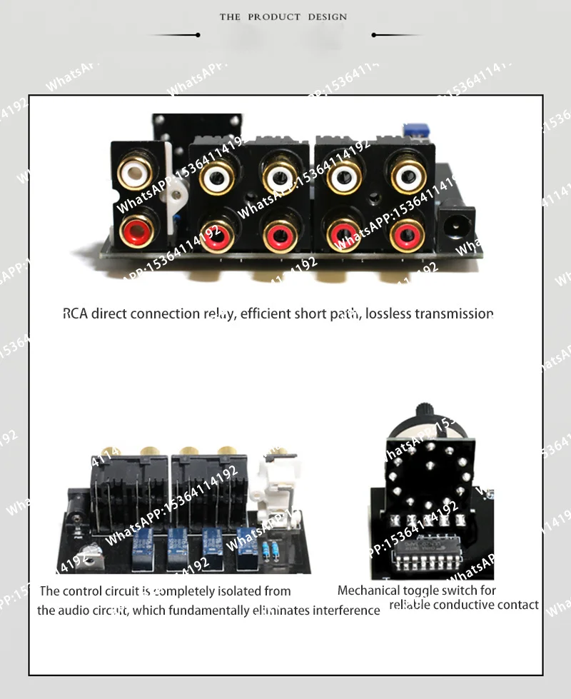 4 Input 1 Output/ 1 Input 4 Output Two-way Audio Signal Switcher Switch Splitter Selector Box Sound  with RCA AC100V-240V