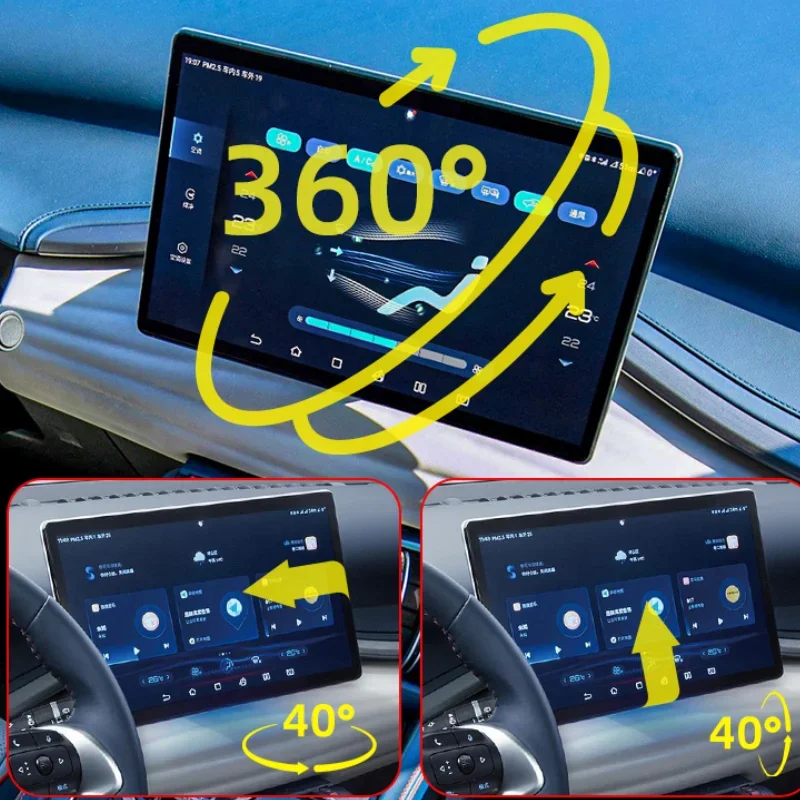 NEW1 For BYD Atto 3 Yuan Plus Dolphin Seal Song Plus Han GPS Stand Navigation Rotating Holder Swivel Mount Central Screen Displa
