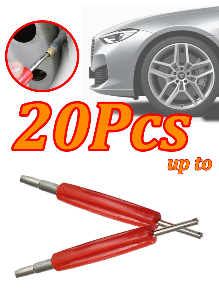 Outil de démontage du noyau de Valve de pneu, clé de moto, tournevis de pneu de voiture, vélo, voiture, camion, outil d'entretien du noyau de Valve, 1 à 20 pièces