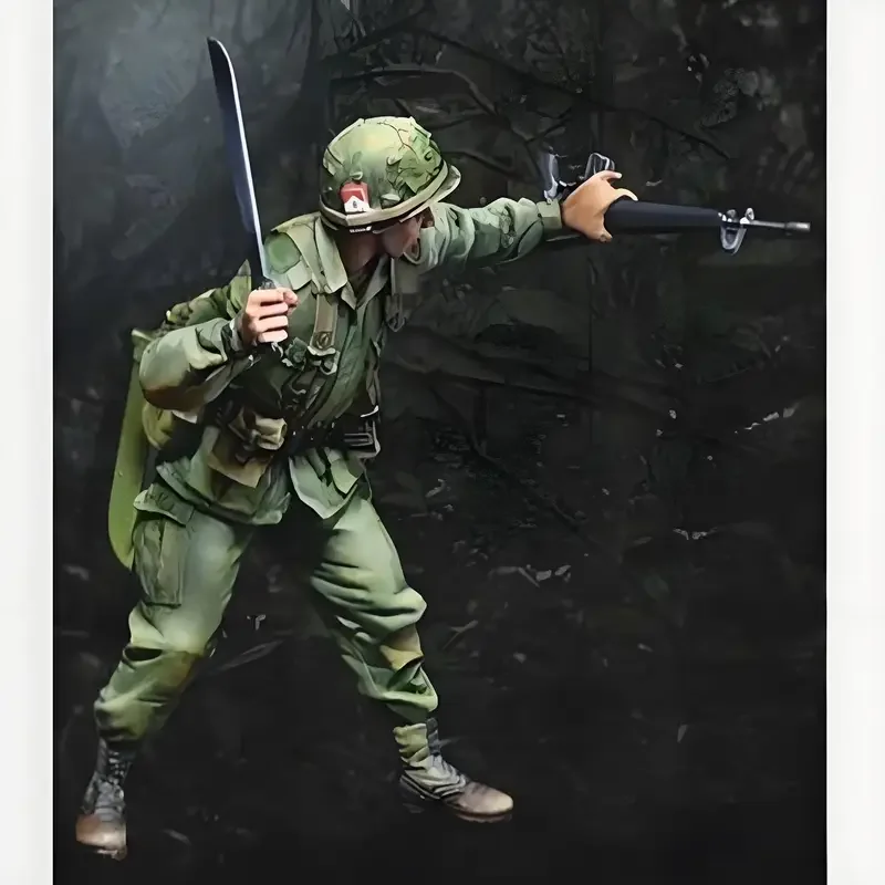 Ensemble de figurines d'action de soldat en résine, thème militaire, kit non assemblé et non peint, 1/35