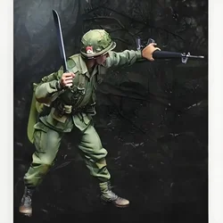 1/35 Resin Soldier Action Figure Set - Military Theme, Unassembled & Unpainted Kit