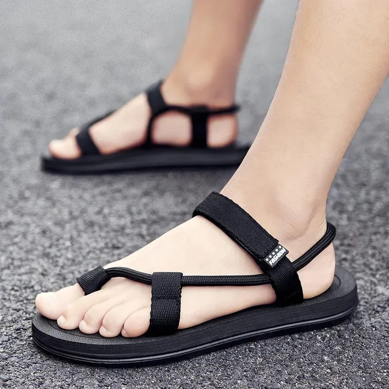 

New Summer Fashion Men SandalsRoman Outdoor Beach Comfortable Shoes Flip Flops Slip on Flats Opened Toe Sports Slippers