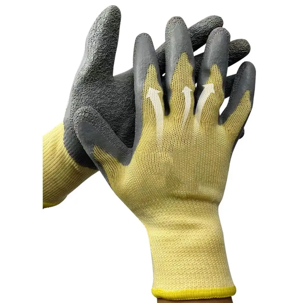 Yellow Black Electrician Insulating Gloves Withstanding Voltage 400V Rubber Work Safe Gloves Househeld Protective Mittens