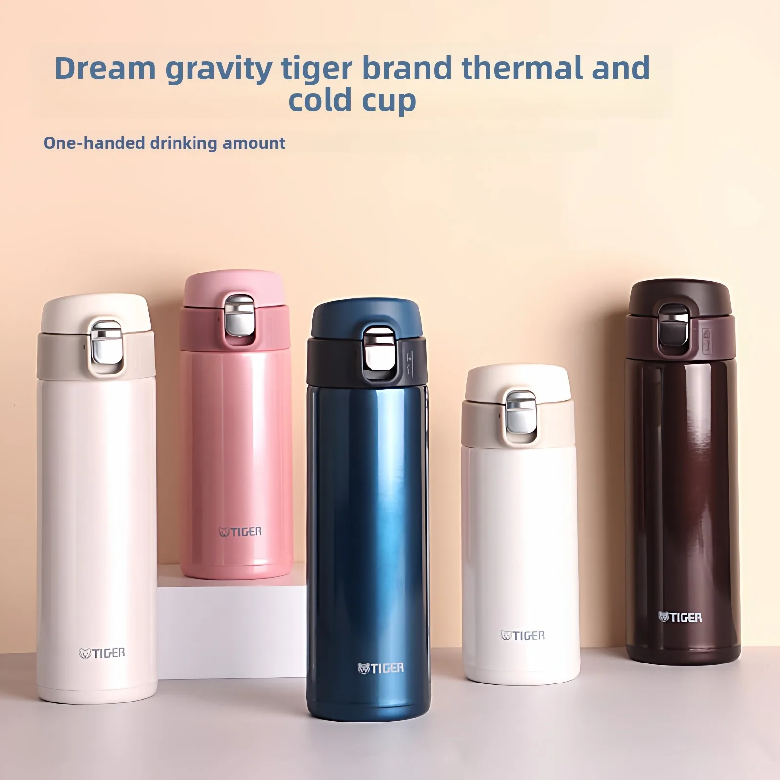 TIGER MMJ‑A362 360ml Single‑Touch Flip‑Top Insulated Tumbler Stainless Steel Beverage Cup for & Daily Travel Use