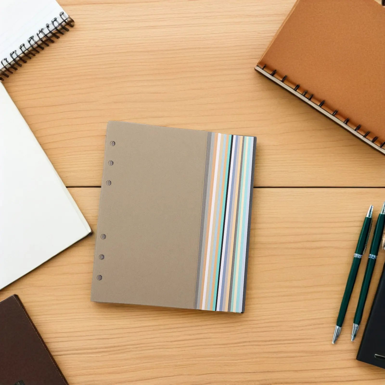 

40 листов цветной бумаги формата А6 для блокнотов - двусторонние гладкие вкладыши для записей, для тетрадей и ежедневников