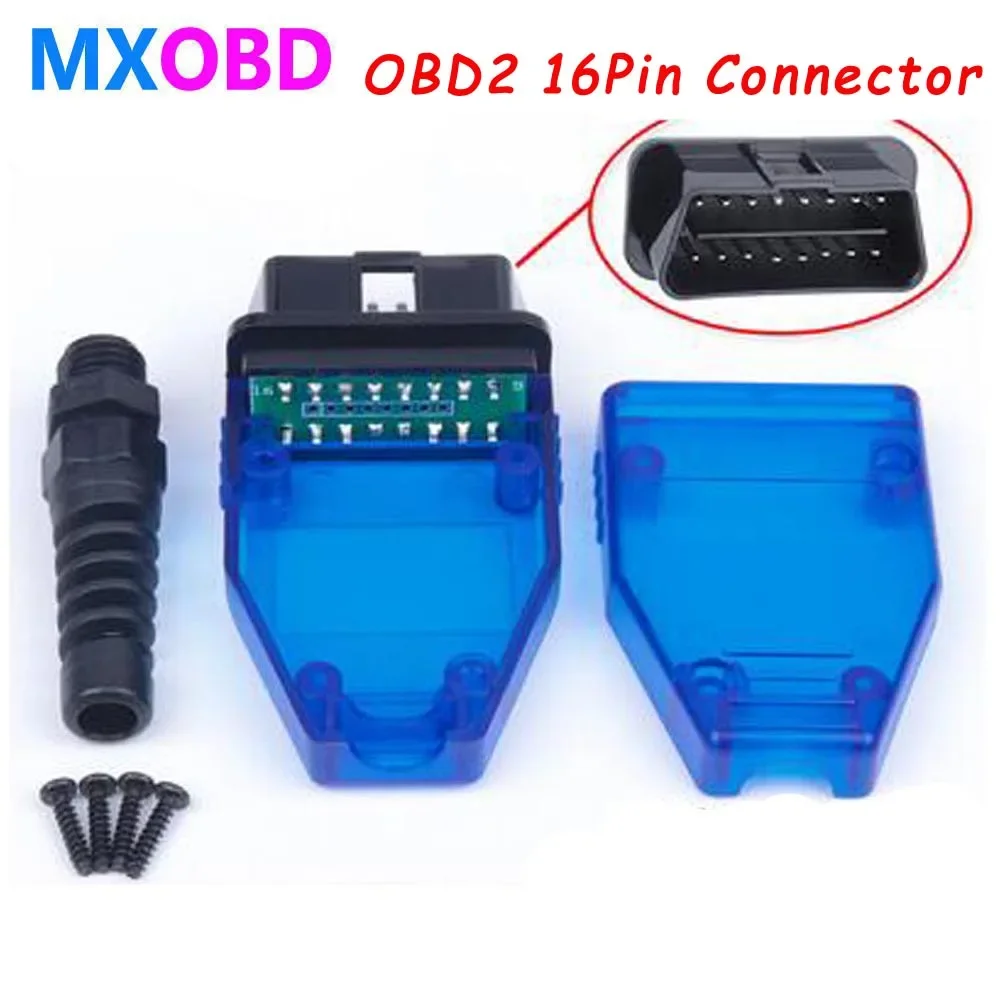 12V 24V OBD Male Plug OBD2 16Pin Connector OBDII Adaptor Female Male OBDII Connector J1962 OBD2 Connector Elm327 WIFI In Stock