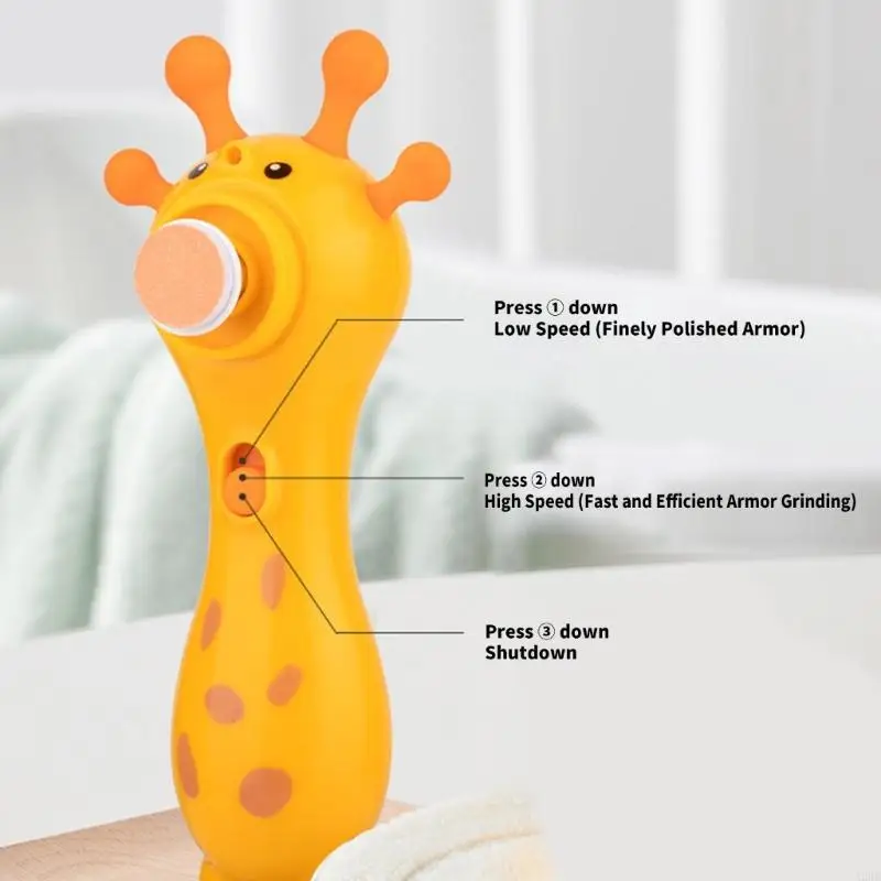 ベビーネイルケア電動ファイルトリマー-軽い静音操作-コンパクトデザイン-2段階スピード設定-ベビーグルーミングエッセンシャル-a2ub