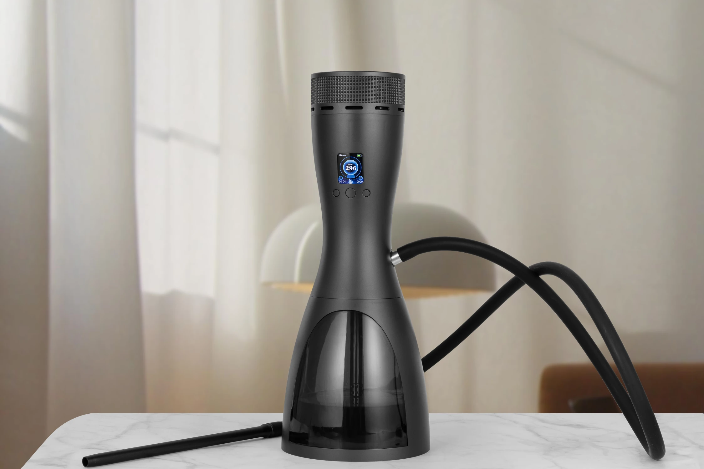 ホットセール中！LUKAH電動シーシャセット ステンレス製 オープンシステム 取り外し可能バッテリー 電子シーシャ