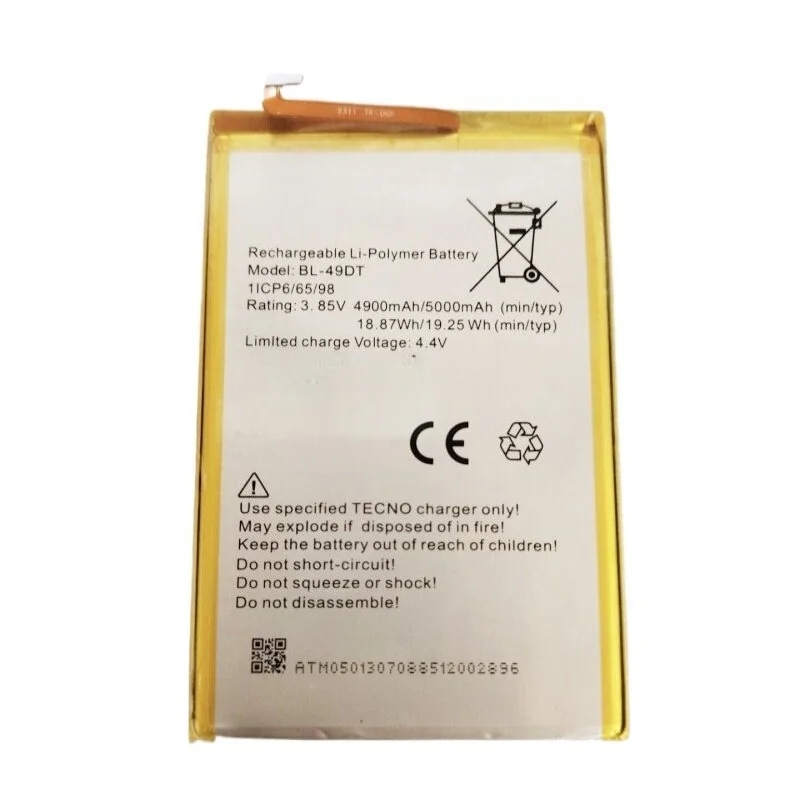 BL-49DT High Quality Phone Battery 3.85V 5000mAh For Tecno Pouvoir 3 2 Pro 1 LA6 LA7 Pro LB7 Brand New Replacement Battery