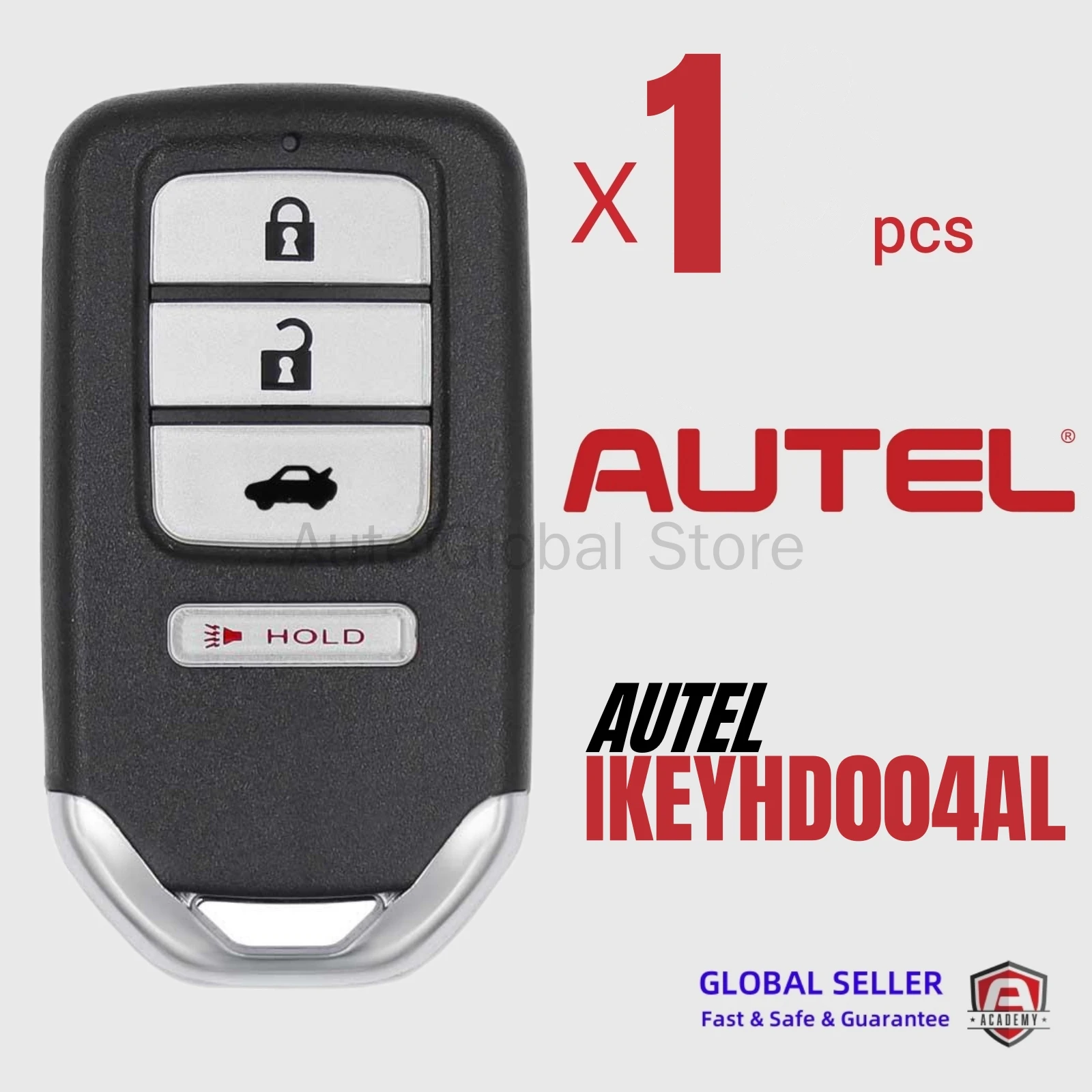 1PCS Autel IKEYHD004AL HD004ALUniversal Smart Remote Key 4 Buttons For Honda For Autel Smart Key For KM100 IM508 IM608 KM100E