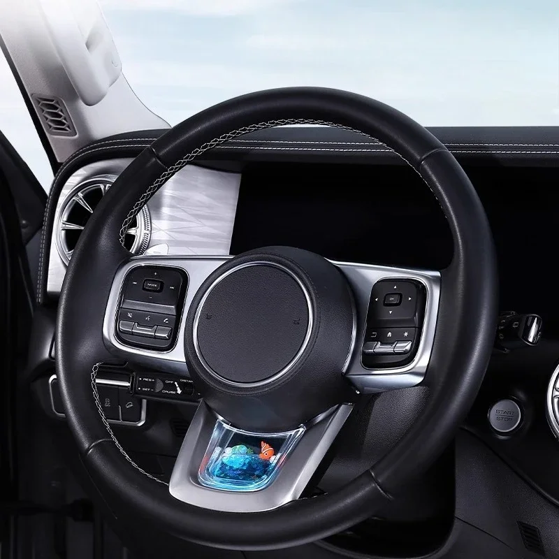 Fish Scale Dynamic Sequin Trim Decorative Frame For 2020-2024 Tank 300 Steering Wheel, Interior Mod Accessories